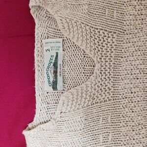 Cotton Linen Sweater by Aran Crafts of Ireland. M